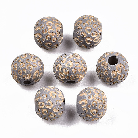 Painted Natural Wood Beads X-WOOD-T021-53A-05-1