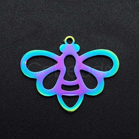 Ion Plating(IP) 201 Stainless Steel Pendants STAS-S105-JA583-1
