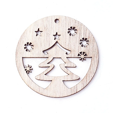 Undyed Wood Big Pendants LS-WOOD-F007-03-1