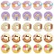 SUNNYCLUE 50Pcs 5 Styles Opaque Resin Imitation Food Cabochons, Donut, Mixed Color, 22~24x22~24x8~9.5mm, 10pcs/style