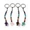 7 Chakra Gemstone Beads Keychain, Mushroom Charm Keychain for Women Men Hanging Car Bag Charms, 13.3cm