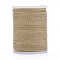 Round Waxed Polyester Cord, Taiwan Waxed Cord, Twisted Cord, Tan, 1mm, about 12.02 yards(11m)/roll