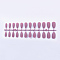 Solid Colors Matte Plastic False Nails Full Cover Fake Nails Tips, Natural Medium Length Press on Nails, Flamingo, 18~24x7~14mm, about 24pcs/set