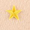 Computerized Embroidery Cloth Iron on/Sew on Patches, Costume Accessories, Appliques, Star, Gold, 3x3cm