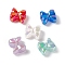 Opaque Acrylic Beads, AB Color, Bowknot, Mixed Color, 13.5x15x7.5mm, Hole: 3.8mm