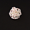 Flower Plastic Imitation Pearl Bead Appliques, Stick On Patch, Costume Accessories, Cornsilk, 35x35mm