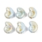 Handmade Porcelain Beads, Conch, Beige, 21.5x16.5x9.5mm, Hole: 2mm