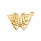 Ion Plating(IP) 304 Stainless Steel Pendant Rhinestone Settings, Butterfly, Real 18K Gold Plated, Fit For 0.8mm Rhinestone, 13.5x20x3mm, Hole: 2mm