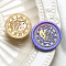 Wax Seal Brass Stamp Heads, for Wax Seal Stamp, Golden, Clock, 30x14mm, Inner Diameter: 7mm