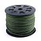 Faux Suede Cords, Faux Suede Lace, Dark Olive Green, 1/8 inch(3mm)x1.5mm, about 100yards/roll(91.44m/roll), 300 feet/roll