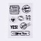 Silicone Stamps, for DIY Scrapbooking, Photo Album Decorative, Cards Making, Clear, 17~43x23~88mm