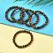 Natural Tiger Eye Bead Stretch Bracelets, Round, Inner Diameter: 2-1/8 inch~2-3/8 inch(5.5~6cm), Bead: 8mm