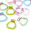 10Pcs 5 Colors Alloy Spring Gate Rings FIND-TA0008-59A-3