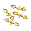 Rack Plating Alloy Connector Charms PALLOY-M202-08MG-3