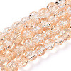 Transparent Crackle Glass Bead Strands GLAA-T025-8mm-02I-1