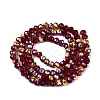 AB Color Plated Transparent Glass Rondelle Beads Strands EGLA-T029-4mm-10C-2