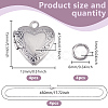 DIY 316 Stainless Steel Locket Pendant Necklaces Making Kits NJEW-HY0001-04B-2