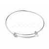 Non-Tarnish Adjustable 304 Stainless Steel Bangles Making MAK-F286-01P-1