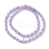 Electroplate Glass Beads Strands EGLA-Q128-13B-2