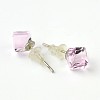 Shiny Glass Rhinestone Stud Earrings EJEW-F0039-M-3