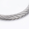 Tarnish Resistant 304 Stainless Steel Torque Bangles BJEW-G584-38P-2