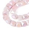 Electroplate Crackle Imitation Jade Glass Beads Strands EGLA-Q135-02A-A01-3