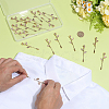 20Pcs Zinc Alloy Brooch Pins JEWB-PH0001-83G-3
