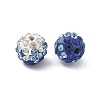 Handmade Polymer Clay Rhinestone Beads RB-CBAFAF8-01F-2