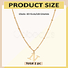 1Pc Brass Chain & 304 Stainless Steel Letter Pendant Necklaces NJEW-LP0001-35N-G-2