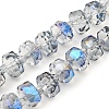 Transparent Electroplate Glass Beads Strands EGLA-P062-01A-HR01-1