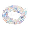Electroplate Transparent Glass Beads Strands EGLA-N002-41-05-2
