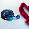 Velvet Handmade Flower Embroidered Lace Ribbons SRIB-WH0011-077A-7
