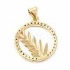 Rack Plating Brass Micro Pave Cubic Zirconia Pendants LS-KK-B057-05G-01-2