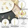 8Pcs 4 Styles Brass Micro Pave Cubic Zirconia Pendants KK-CJ0004-23-3