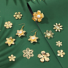 200Pcs 10 Style Iron Bead Caps IFIN-PH0005-15G-4