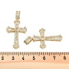 Brass Pave Clear Cubic Zirconia Pendants KK-U009-06B-G-3