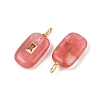 Cherry Quartz Glass Pendants KK-B157-43G-03-2