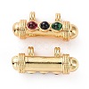 Brass Micro Pave Cubic Zirconia Pendants FIND-A012-01G-A-2