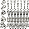 300Pcs 5 Styles Tibetan Style Alloy Tube Bails TIBE-SP0001-03AS-1
