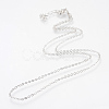 Iron Cable Chains Necklace Making X-MAK-R016-45cm-P-2