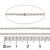 Anti-Tarnish Rhodium Plated 925 Sterling Silver Flat Cable Chains STER-F052-04P-03-2