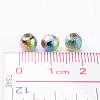 Mixed Colorful Spray Painted Matte Acrylic Round Beads X-PB25P9282-4