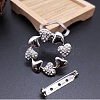 Crystal Rhinestone Heart Scarf Clip Buckle with Back Bar Pins JEWB-WH0023-42P-1