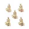 Brass Micro Pave Cubic Zirconia Pendants KK-M240-16-1