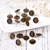 Brass Ear Studs Settings X-IFIN-Q005-AB-5