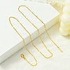 2mm Rack Plating Brass Twisted Chain Necklaces for Women Men MAK-L044-61G-3