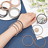 16Pcs 4 Colors Steel Wire Round Snake Chain Stretch Bracelets Set BJEW-BC0001-23-3