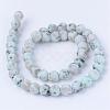 Natural Sesame Jasper/Kiwi Jasper Beads Strands G-Q462-8mm-17-2