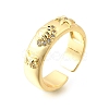 Ocean Theme Brass Micro Pave Cubic Zirconia Cuff Rings for Women RJEW-F184-17I-G-2