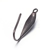 316 Surgical Stainless Steel Earring Hooks Ion Plating(IP) X-STAS-L211-10-B-2